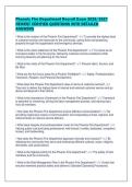 Phoenix Fire Department Recruit Exam 2026&sol;2027&NewLine;NEWEST VERIFIED QUESTIONS WITH DETAILED&NewLine;ANSWERS