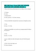 NSG 3180 Exam 1 Exam 2026&sol;2027 UPDATED&NewLine;QUESTIONS WITH ANSWERS GRADED A&plus;