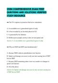 CNIM COMPREHENSIVE EXAM PREP&NewLine;QUESTIONS AND SOLUTIONS VERIFIED&NewLine;STUDY RESOURCE&NewLine;