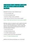 CNIM EXAM SCRIPT VERIFIED QUESTIONS&NewLine;AND SOLUTIONS COMPLETE REVIEW&NewLine;MATERIAL