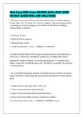 Med-Surg HESI Exam REVIEW 2026&sol;2027 MOST&NewLine;RECENT QUESTIONS AND SOLUTIONS