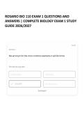 ROSARIO BIO 110 EXAM 1 QUESTIONS AND ANSWERS &vert; COMPLETE BIOLOGY EXAM 1 STUDY GUIDE 2026&sol;2027