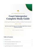 Court Interpreter Written Exam 2026&sol;2027 &ndash; Complete Study Guide with Verified Practice Questions&NewLine;&NewLine;