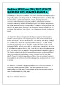Med-Surg HESI Exam 2026&sol;2027 UPDATED&NewLine;QUESTIONS WITH ANSWERS GRADED A&plus;