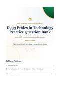 WGU D333 Ethics in Technology 2026&sol;2027 &ndash; Practice Question Bank with Verified Answers&NewLine;&NewLine;