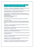 Property and Casualty Insurance Exam &ndash; 2026&sol;2027&NewLine;ULTIMATE REVIEW WITH DETAILED SOLUTIONS
