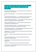 Property and Casualty Insurance Exam REVIEW&NewLine;2026&sol;2027 MOST RECENT QUESTIONS AND&NewLine;SOLUTIONS