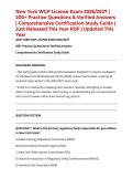 New York WGP License Exam 2026&sol;2027 &vert; 200&plus; Practice Questions & Verified Answers &vert; Comprehensive Certification Study Guide &vert; Just Released This Year PDF &vert; Updated This Year