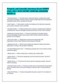 Property and Casualty Insurance Exam SCRIPT&NewLine;2026&sol;2027 WITH EXPERT-VERIFIED ANSWERS&NewLine;RATED A&plus;
