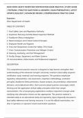 OHIO FOOD SAFETY INSPECTOR CERTIFICATION EXAM PRACTICE &vert; STUDY GUIDE&NewLine;&vert; TESTBANK &vert; PRACTICE QUESTIONS & ANSWERS &vert; EXAM PREPARATION &vert; LATEST&NewLine;UPDATE 2026&sol;2027 &vert; ADVANCED REVIEW &vert; COMPREHENSIVE PRACTICE EXAM