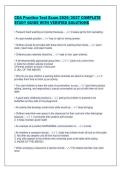 CDA Practice Test Exam 2026&sol;2027 COMPLETE&NewLine;STUDY GUIDE WITH VERIFIED SOLUTIONS
