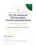NU 578 Advanced Pharmacology 2026&sol;2027 &ndash; Practice Question Bank with Verified Answers & Rationales&NewLine;&NewLine;