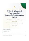 NU 578 Advanced Pharmacology 2026&sol;2027 &ndash; Controlled Substances Unit 2 Practice Question Bank with Verified Answers & Rationales&NewLine;&NewLine;