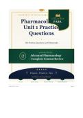 USA NU 578 Unit 1 2026&sol;2027 &ndash; Advanced Pharmacology 156-Question Practice Bank with Verified Answers & Rationales&NewLine;&NewLine;