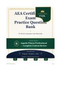 AEA Certification Exam 2026&sol;2027 &ndash; Aquatic Exercise Association 65 Practice Questions with Verified Answers & Rationales&NewLine;&NewLine;