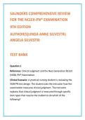 2026 Ace the NGN-PN&colon; Complete Test Bank for Saunders Comprehensive Review 9th Ed&period; &lpar;All Units &plus; Clinical Judgment&rpar;&NewLine;&NewLine;