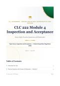 CLC 222 Module 4 2026&sol;2027 &ndash; Inspection and Acceptance Practice Questions with Verified Answers&NewLine;&NewLine;