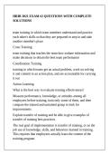 HRIR 3021 EXAM &num;2 QUESTIONS WITH COMPLETE SOLUTIONS