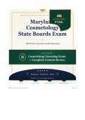Maryland Cosmetology State Boards 2026&sol;2027 &ndash; Complete Practice Question Bank with Verified Answers & Rationales&NewLine;&NewLine;