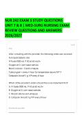 NUR 242 EXAM 3 STUDY QUESTIONS UNIT 7 & 8 &vert; MED-SURG NURSING EXAM REVIEW QUESTIONS AND ANSWERS 2026&sol;2027