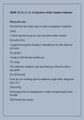 HRIR Ch 10&comma; 11&comma; 12&comma; 16 Questions With Complete Solutions