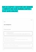 NUR 242 CHAPTER 1 QUESTIONS AND ANSWERS &vert; COMPLETE MED-SURG NURSING CHAPTER 1 STUDY GUIDE 2026&sol;2027