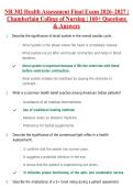 NR 302 Health Assessment Final Exam 2026&ndash;2027 &vert;&NewLine;Chamberlain College of Nursing &vert; 160&plus; Questions&NewLine;& Answers&NewLine;