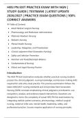 HESI PN EXIT PRACTICE EXAM WITH NGN &vert;&NewLine;STUDY GUIDE &vert; TESTBANK &vert; LATEST UPDATE&NewLine;2026&sol;2027 &vert; PRACTICE EXAM QUESTIONS &vert; 100&percnt;&NewLine;CORRECT ANSWERS