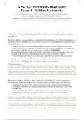 NSG 552 EXAM 1 ACTUAL 2026&sol;2027 &vert; Psychopharmacology Complete Guide &vert; Verified Answers &vert; Wilkes &vert; Pass Guaranteed - A&plus; Graded&NewLine;&NewLine;