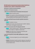 NR 548 Exam 2&colon; Week 3-4&colon;NR 548 Psychiatric Assessment for Psychiatric Mental Health Nurse Practitioner Exam 2 -Week 3-4&colon; 80 Questions & Answers