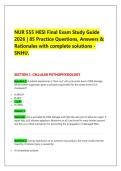 NUR 555 HESI Final Exam Study Guide &NewLine;2026 &vert; 85 Practice Questions&comma; Answers & &NewLine;Rationales with complete solutions -&NewLine;SNHU&period;