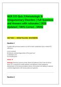 NUR 555 Quiz 3&colon;Hematologic & &NewLine;Integumentary Disorders &vert; Full Questions &NewLine;and Answers with rationales &vert; 2026 &NewLine;Updated &vert; 100&percnt; Correct - SNHU
