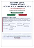 ALBERTA COOK APPRENTICESHIP CERTIFICATION EXAM PRACTICE&colon; 210 Verified Questions with Rationales for Levels 1-3 & Red Seal