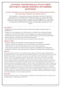 ANATOMY AND PHYSIOLOGY EXAM 2 &vert; NEWEST 2026&sol;2027 ACTUAL EXAM &vert; 250&plus; VERIFIED QUESTIONS WITH RATIONALES &vert; GRADED A&plus;&NewLine;&NewLine;