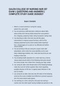 GALEN COLLEGE OF NURSING NUR 257 EXAM 1 PRACTICE EXAM QUESTIONS AND ANSWERS &vert; COMPLETE STUDY GUIDE 2026&sol;2027