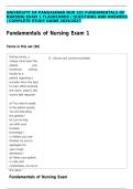 UNIVERSITY OF PANGASINAN NUR 101 FUNDAMENTALS OF NURSING EXAM 1 FLASHCARDS &vert; QUESTIONS AND ANSWERS &vert; COMPLETE STUDY GUIDE 2026&sol;2027