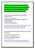 Minnesota Land Development Compliance&NewLine;Auditor Exam Practice Questions & &lbrack;Verified&NewLine;Answers&rsqb;&comma; Plus Explained Rationales&vert;2026&NewLine;Latest Update&vert; Instant Download PDF
