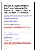 Minnesota HR Compliance Certification&NewLine;Exam Practice Questions & &lbrack;Verified&NewLine;Answers&rsqb;&comma; Plus Explained Rationales&vert;2026&NewLine;Latest Update&vert; Instant Download PDF