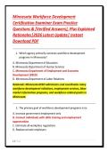 Minnesota Workforce Development&NewLine;Certification Examiner Exam Practice&NewLine;Questions & &lbrack;Verified Answers&rsqb;&comma; Plus Explained&NewLine;Rationales&vert;2026 Latest Update&vert; Instant&NewLine;Download PDF