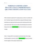 FOREMAN CERTIFICATION&NewLine;PRACTICE TEST&vert; COMPREHENSIVE&NewLine;Q&A FOR CERTIFICATION SUCCESS