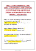 SKILLCAT EPA 608 & EPA CORE FINAL&NewLine;EXAM &vert; NEWEST ACTUAL EXAM COMPLETE ACCURATE QUESTIONS AND DETAILED VERIFIED ANSWERS GRADED A&plus; &vert; 100&percnt; VERIFIED &vert; 2024 UPDATE&excl;&excl;&excl;&NewLine;