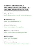 ATI PN ADULT MEDICAL SURGICAL&NewLine;PROCTORED D ACTUAL EXAM PAPER 2026&NewLine;QUESTIONS WITH ANSWERS GRADED A&plus;