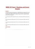 MMSC 491 Exam 1 Questions and Correct Answers