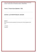 ALPP CLC Exam 2026&sol;2027 Certified Lactation Counselor REAL&sol;Authentic Proctored Exam Complete 3 Versions Exam Each 100 Questions Graded A&plus; &lpar;300 QUESTIONS&rpar;