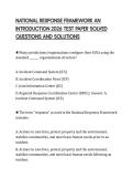 NATIONAL RESPONSE FRAMEWORK AN&NewLine;INTRODUCTION 2026 TEST PAPER SOLVED&NewLine;QUESTIONS AND SOLUTIONS&NewLine;