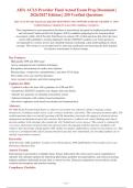 AHA ACLS Provider Final Exam 2026-2027 QUESTIONS AND ANSWERS ALREADY GRADED A&plus;&period; 100&percnt;&NewLine;Verified Solutions &vert; Updated Per Latest AHA Guidelines &vert; Graded A&plus;