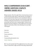 NAVLE COMPREHENSIVE EXAM SCRIPT&NewLine;VERIFIED QUESTIONS COMPLETE&NewLine;ANSWERS GRADED APLUS&NewLine;