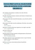 NAVLE PREP ACTUAL EXAM PAPER&NewLine;2026 QUESTIONS WITH ANSWERS&NewLine;GRADED A&plus;&NewLine;