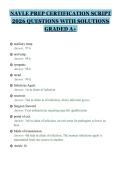NAVLE PREP CERTIFICATION SCRIPT&NewLine;2026 QUESTIONS WITH SOLUTIONS&NewLine;GRADED A&plus;&NewLine;