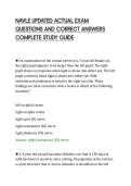 NAVLE UPDATED ACTUAL EXAM&NewLine;QUESTIONS AND CORRECT ANSWERS&NewLine;COMPLETE STUDY GUIDE&NewLine;